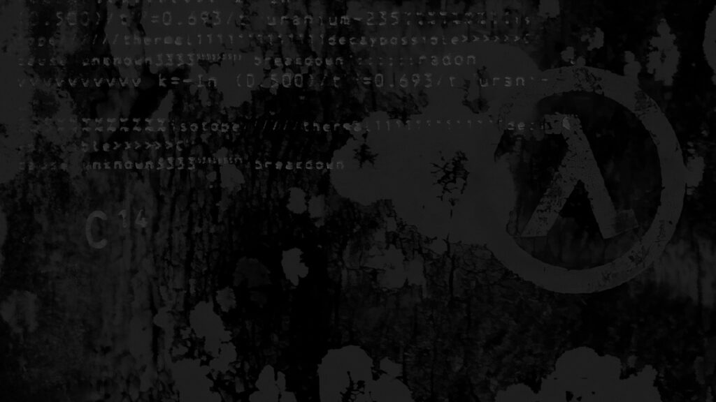 Dark Half-Life Themed Science Grunge Desktop Wallpaper