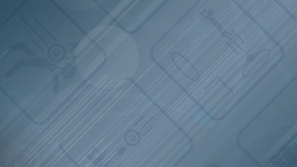 Portal Game Minimalist Blue Background Desktop Wallpaper 4K