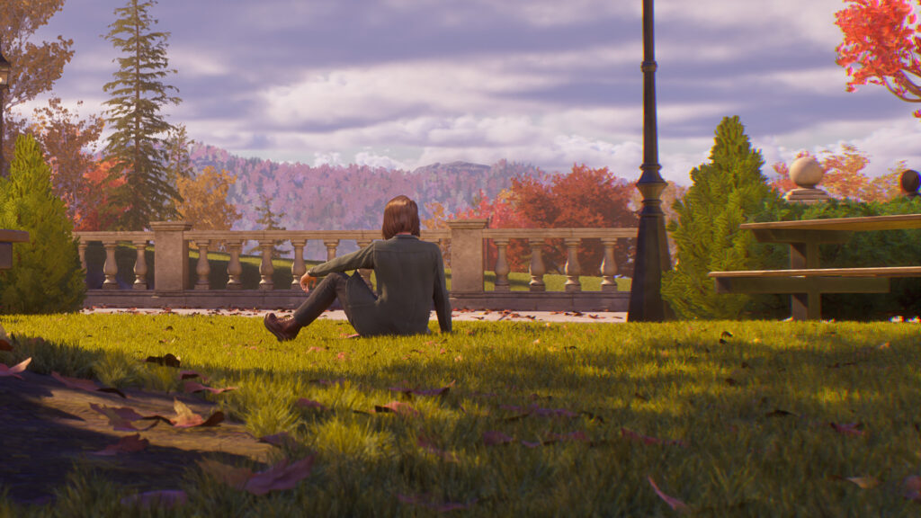 Chloe Price Sitting in Park Desktop Wallpaper, PC Wallpaper or 4K Wallpaper