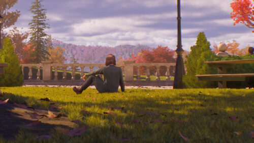 Chloe Price Sitting in Park Desktop Wallpaper, PC Wallpaper or 4K Wallpaper