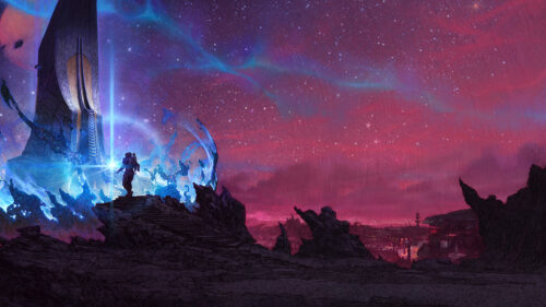 Halo Master Chief at Forerunner Structure 4K Desktop Wallpaper