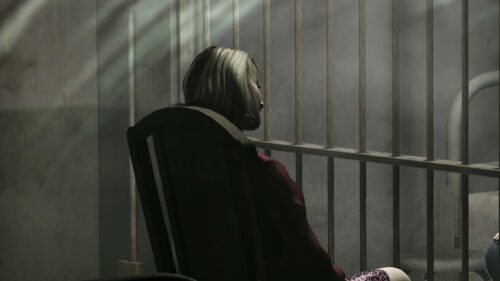 Silent Hill 2 Character in Prison Cell Desktop Wallpaper