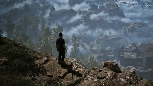 Gothic 1 Remake Cliffside View Desktop Wallpaper