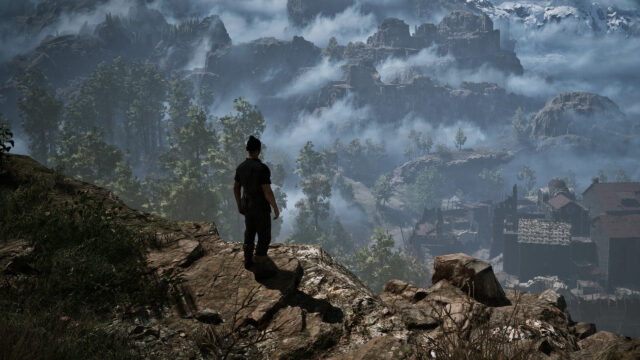 Gothic 1 Remake Cliffside View Desktop Wallpaper