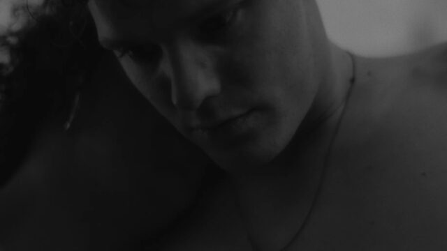 Intimate Close-up Portrait Monochrome Desktop Wallpaper