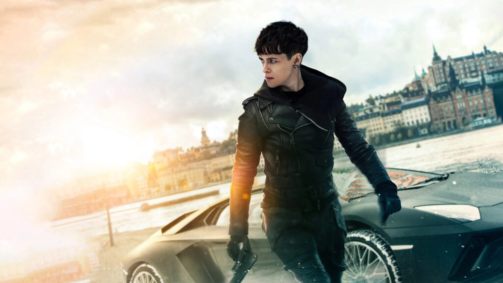 Claire Foy as Lisbeth Salander Desktop Wallpaper