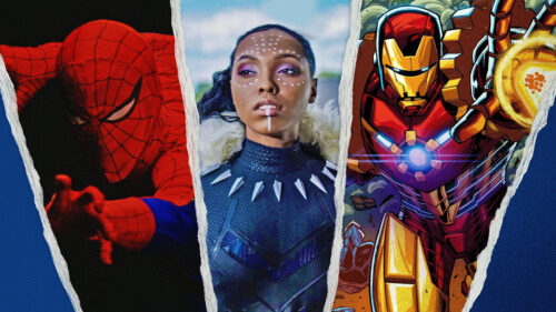 Marvel Superheroes Split Screen 4K Desktop Wallpaper