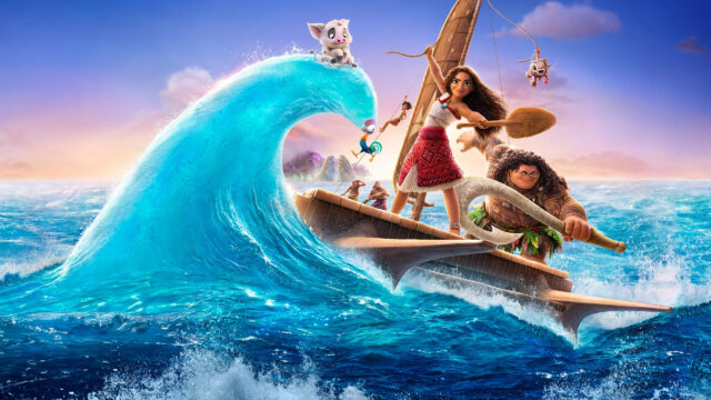 Moana and Maui Adventure Scene 4K Desktop Wallpaper