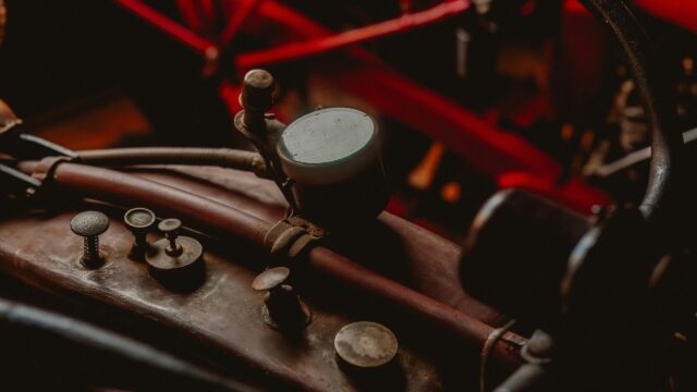 Vintage Motorcycle Dashboard Detail Close-up 4K Desktop Wallpaper