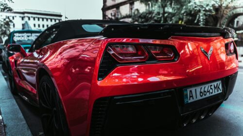 Stunning Red Chevrolet Corvette Convertible Sportscar 4K Wallpaper