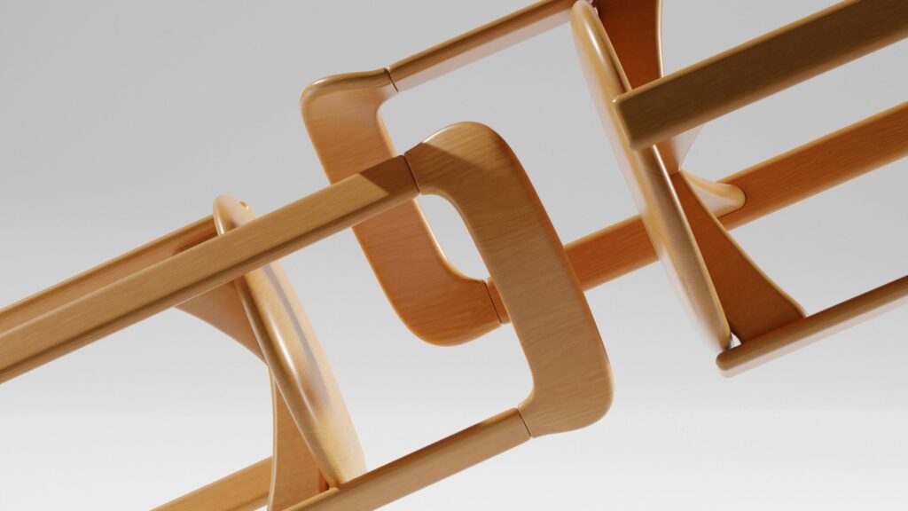 Minimalist Abstract Wooden Structural Design 4K Desktop Wallpaper