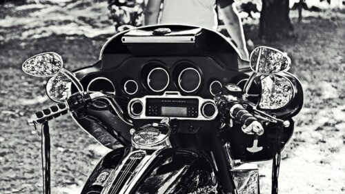 Harley Davidson Motorcycle Cockpit Close-up 4K Desktop Wallpaper