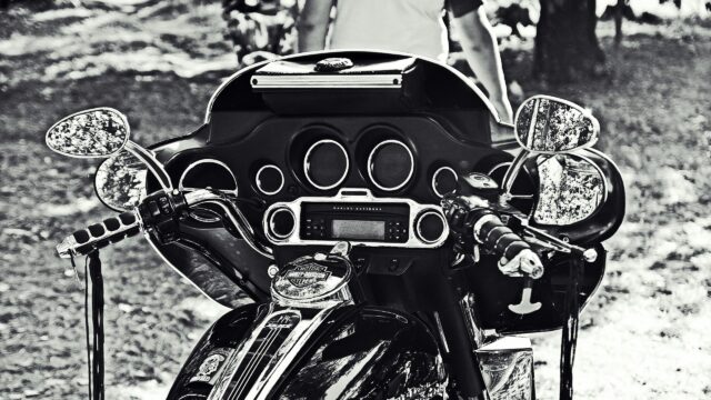 Harley Davidson Motorcycle Cockpit Close-up 4K Desktop Wallpaper