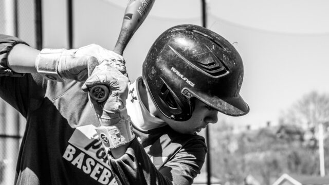 Close-up Baseball Batter Focused Stance 4K Desktop Wallpaper