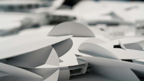 Minimalist White Architectural Model Abstract Design 4K Wallpaper