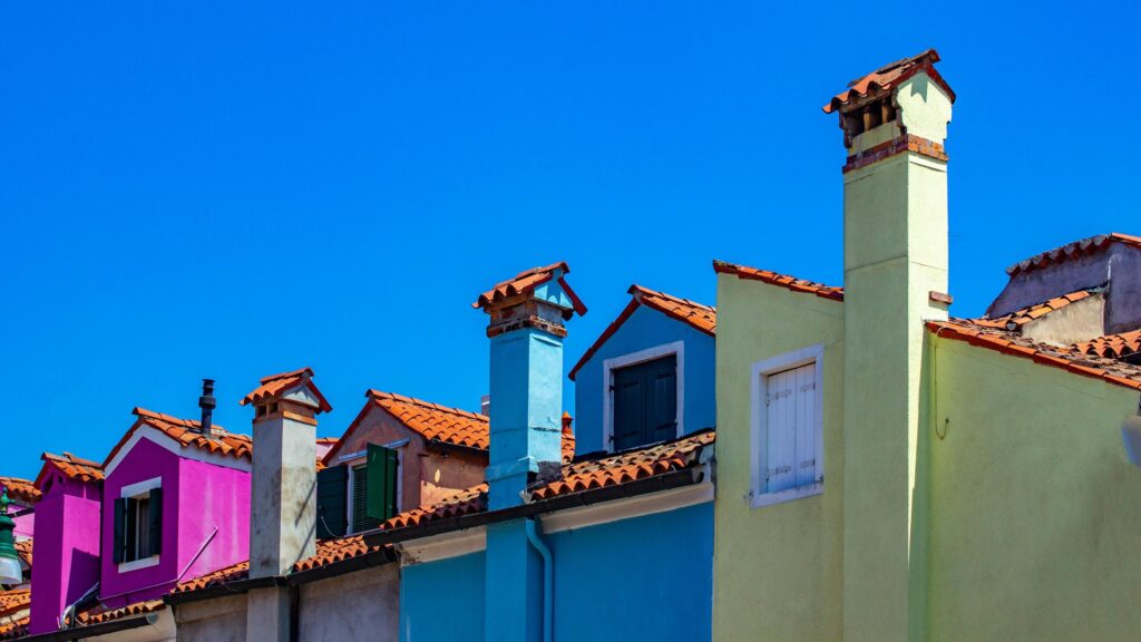 Colorful Burano Architecture Buildings Landscape 4K Desktop Wallpaper