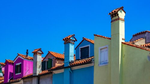 Colorful Burano Architecture Buildings Landscape 4K Desktop Wallpaper