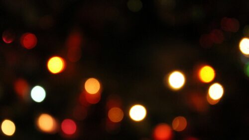 Abstract Colorful Bokeh Lights Dark Background 4K Wallpaper