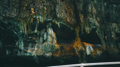 Majestic Limestone Cliff Cavern Nature Landscape 4K Wallpaper