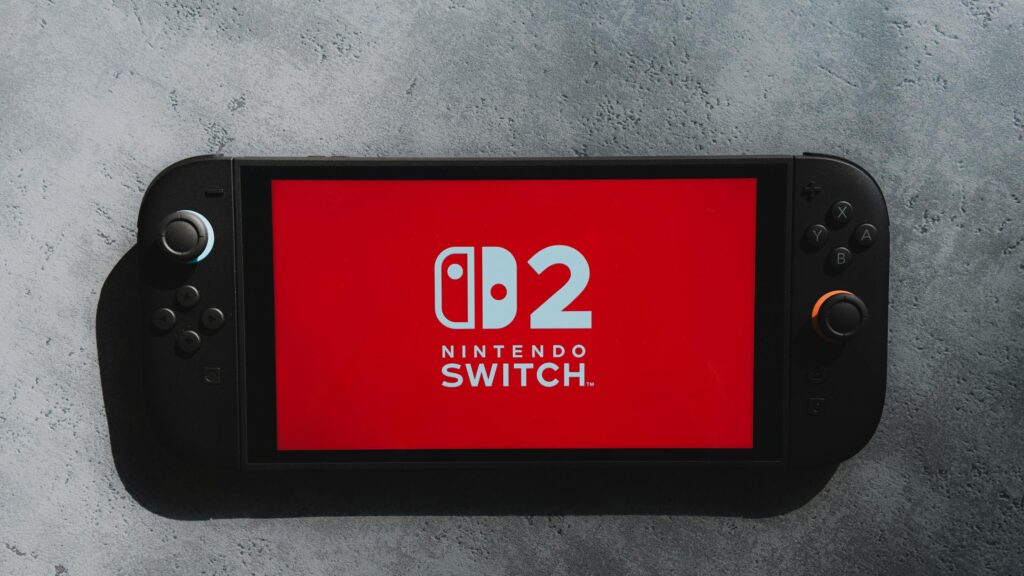 Conceptual Nintendo Switch 2 Gaming Console Red Screen 4K Wallpaper