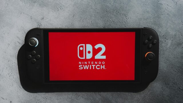 Conceptual Nintendo Switch 2 Gaming Console Red Screen 4K Wallpaper