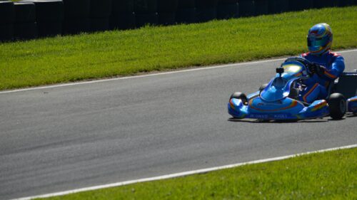 Alonso Kart Racing Driver on Track Circuit Desktop Wallpaper