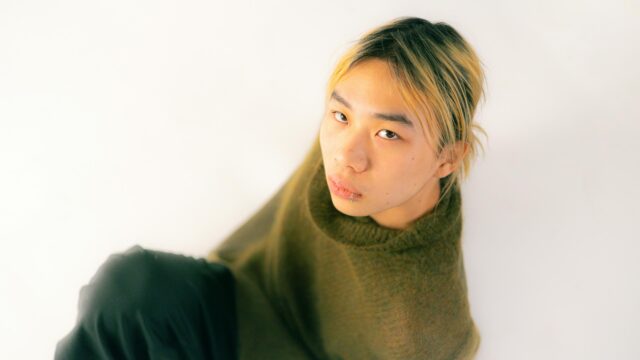 Aesthetic Young Man with Blonde Highlights Portrait 4K Wallpaper
