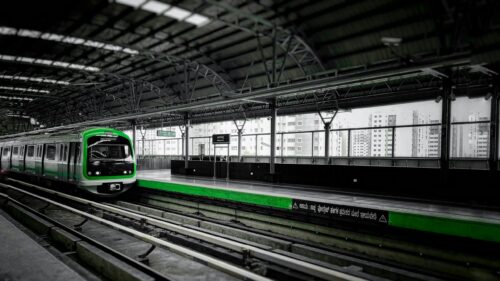 Namma Metro Train at Nagasandra Station Desktop Wallpaper