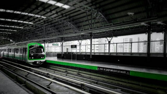 Namma Metro Train at Nagasandra Station Desktop Wallpaper