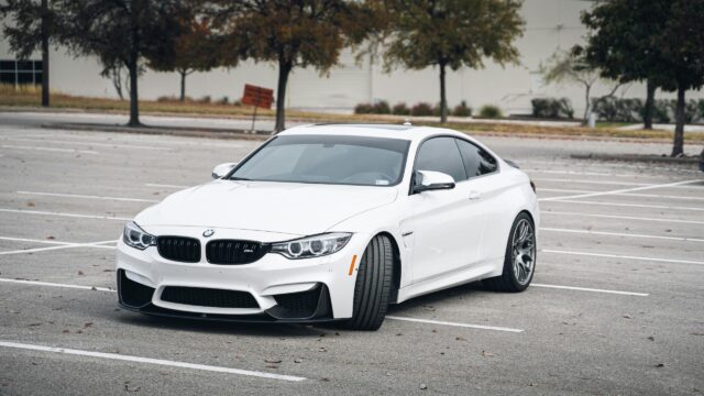 White BMW M4 Coupe Performance Sport Car 4K Desktop Wallpaper
