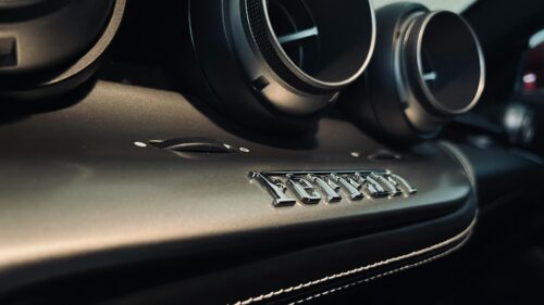 Luxury Ferrari Interior Dashboard Close-up 4K Desktop Wallpaper