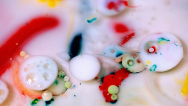 Abstract Liquid Art Macro Texture with Colorful Pigment Swirls 4K Wallpaper