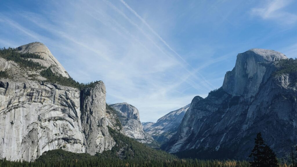 Majestic Half Dome Yosemite National Park Landscape Desktop Wallpaper