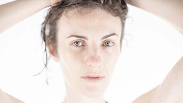Portrait of a Beautiful Young Woman with Natural Makeup 4K Wallpaper