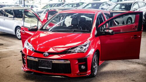 Red Toyota Yaris GR Sport Front View High Resolution Desktop Wallpaper