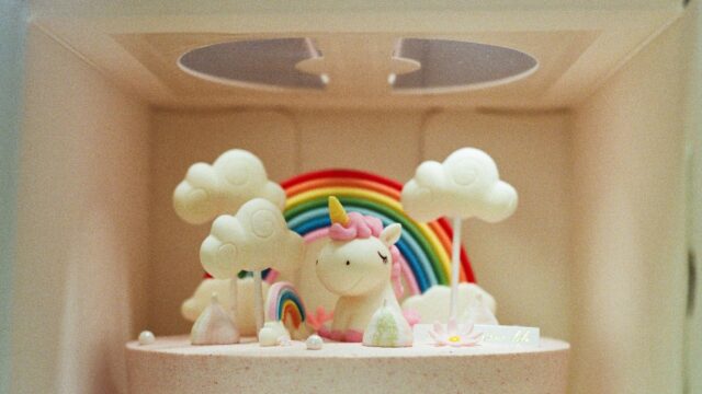 Magical Unicorn and Rainbow Pastel Cake Fantasy Desktop Wallpaper
