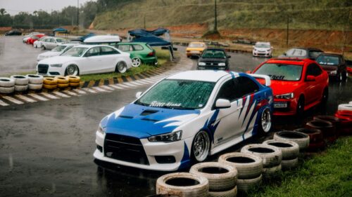 Need for Speed Style Mitsubishi Lancer Evolution Custom Car Desktop Wallpaper