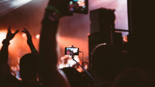 Concert Crowd With Phones High Definition Desktop Wallpaper