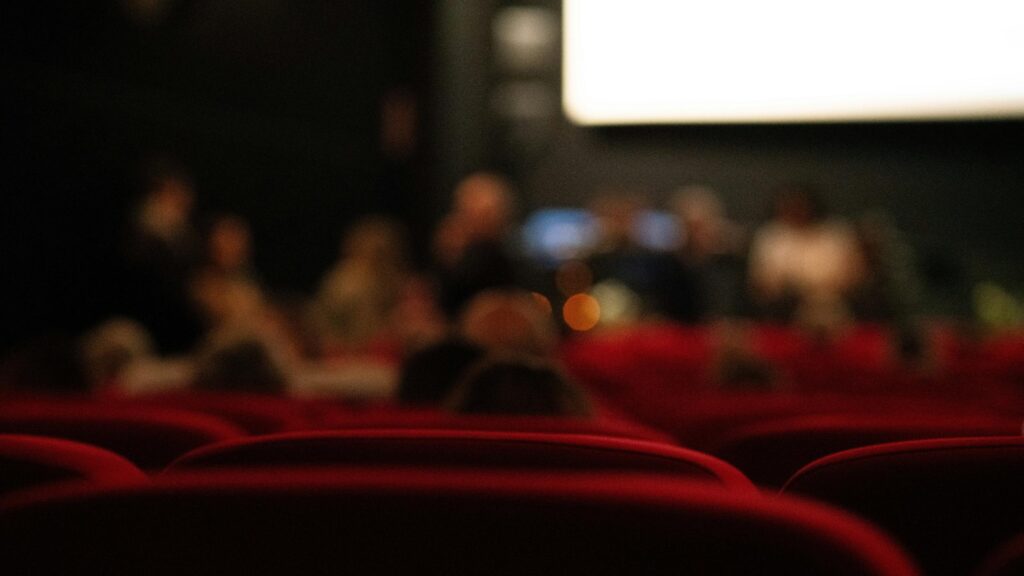 Abstract Cinematic Movie Theater Seating 4K Wallpaper