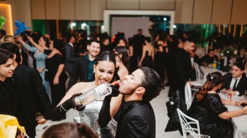 Elegant Party Celebration with Drinks 4K Desktop Wallpaper