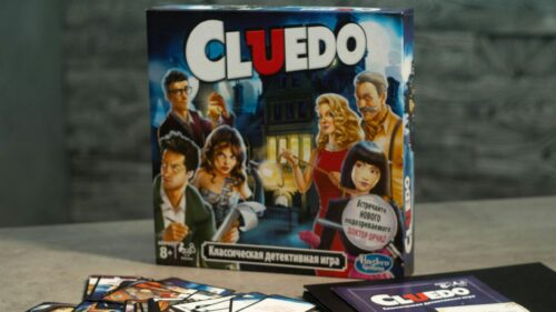 Clue Board Game Box and Cards Setup 4K Wallpaper