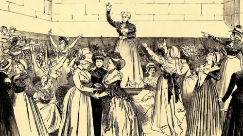 Vintage Women Suffrage Movement Illustration PC Wallpaper