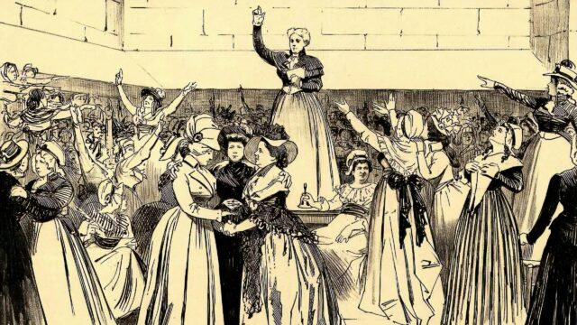 Vintage Women Suffrage Movement Illustration PC Wallpaper