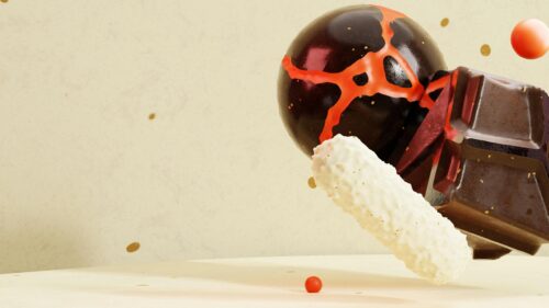 Abstract 3D Chocolate and Lava Sphere Surreal Art 4K Wallpaper
