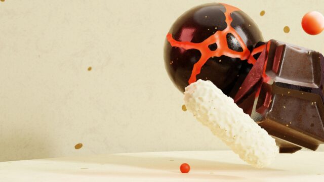 Abstract 3D Chocolate and Lava Sphere Surreal Art 4K Wallpaper