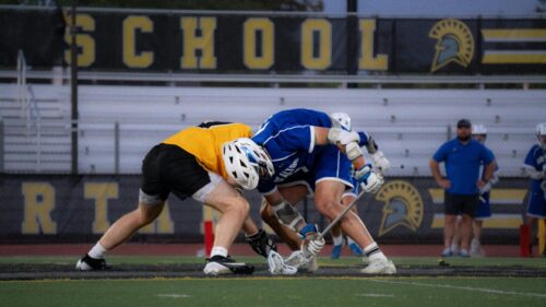 Intense Lacrosse Face-Off Game Action 4K Wallpaper
