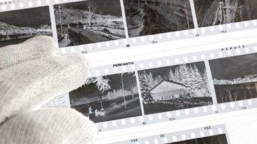 Vintage Photographic Film Strip Macro Photography 4K Desktop Wallpaper