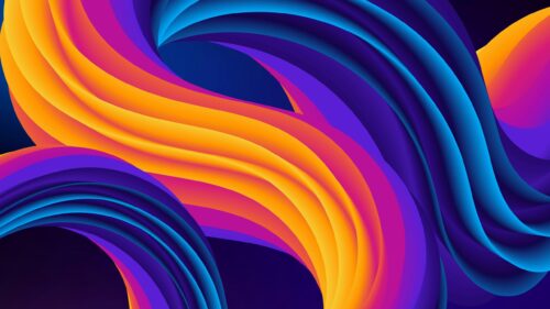 Abstract Swirling Colorful Liquid Waves 4K Desktop Wallpaper