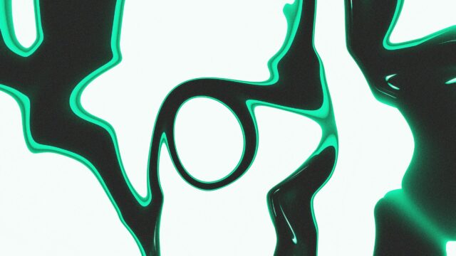 Abstract Liquid Fluid Motion Green and Black 4K Desktop Wallpaper