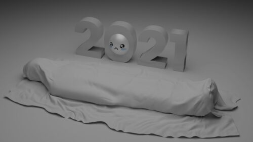 Sad 2021 Year Ending Concept Art 4K Wallpaper